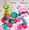 flamingo balloon garland arch kit 145Pcs Hot Pink magenta teal gold balloons mylar pineapple balloons Palm leaves